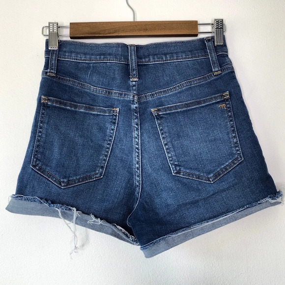 Madewell Roadtripper Distressed Denim Jean Shorts Size 24 - Picture 10 of 13